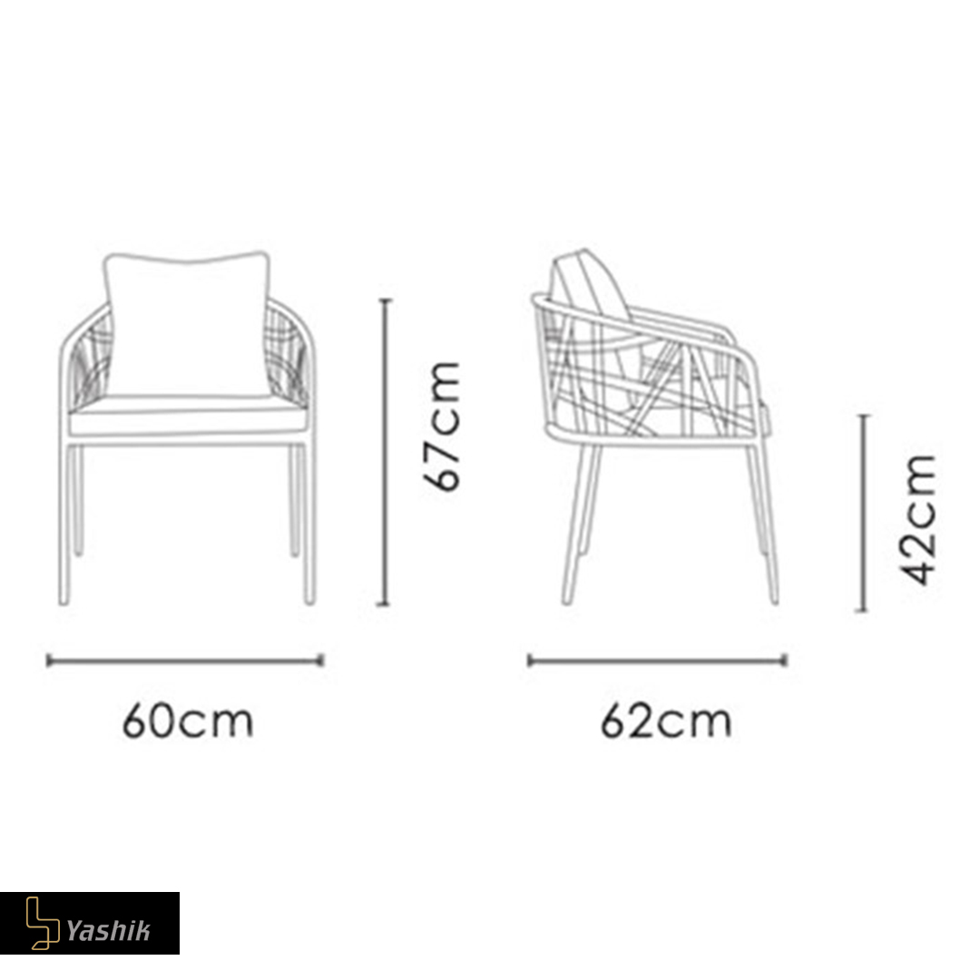 S=Naz^صندلی تک نفره گرین P120 (4)